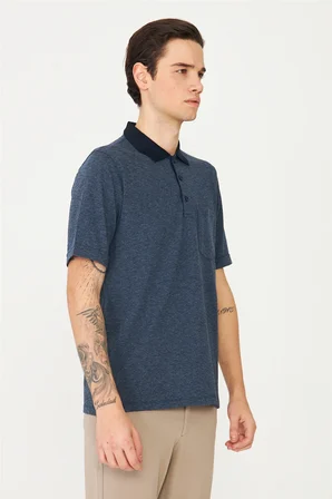 Lacivert Polo Yaka T-Shirt 