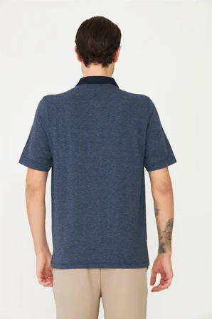 Lacivert Polo Yaka T-Shirt 