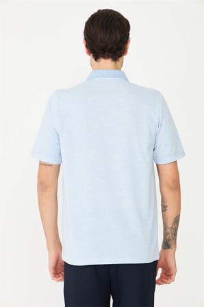 Açık Mavi Polo Yaka T-Shirt 