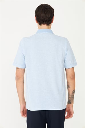 Açık Mavi Polo Yaka T-Shirt 