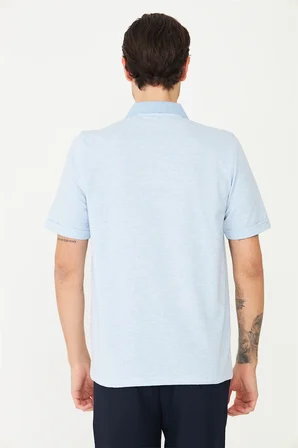 Açık Mavi Polo Yaka T-Shirt 
