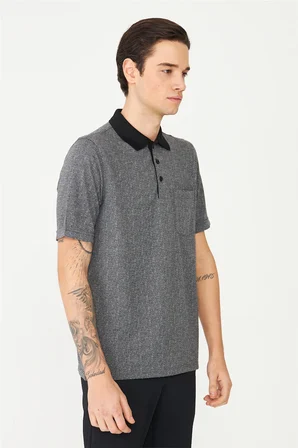 Siyah Polo Yaka T-Shirt 