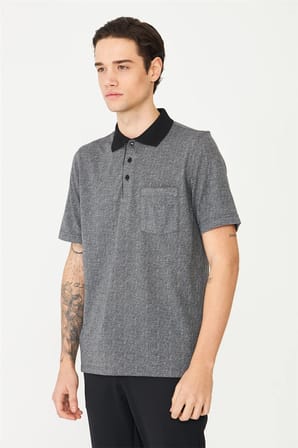 Siyah Polo Yaka T-Shirt 