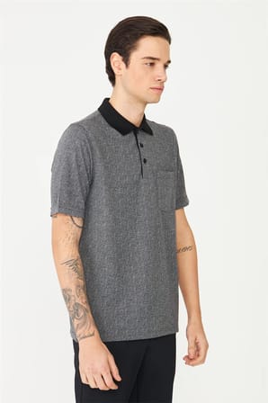 Siyah Polo Yaka T-Shirt 
