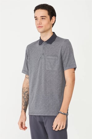 Antrasit Polo Yaka T-Shirt 