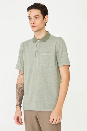 Haki Polo Yaka T-Shirt 