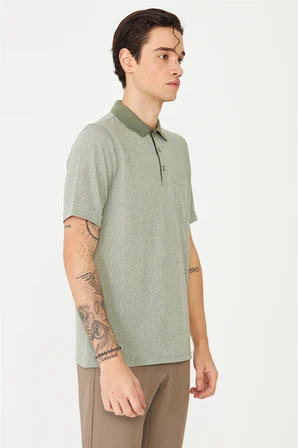 Haki Polo Yaka T-Shirt 