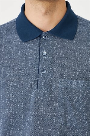 İndigo Polo Yaka T-Shirt 