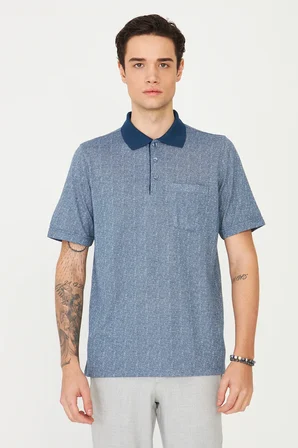 İndigo Polo Yaka T-Shirt 