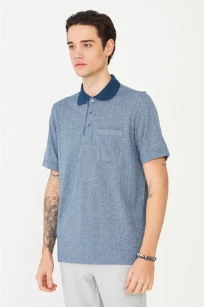 İndigo Polo Yaka T-Shirt 