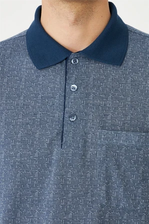 İndigo Polo Yaka T-Shirt 