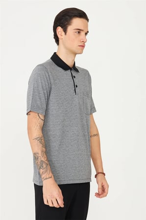 Siyah Polo Yaka T-Shirt 