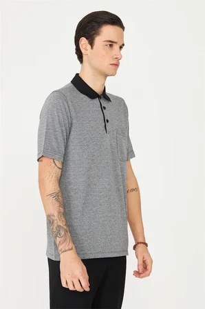 Siyah Polo Yaka T-Shirt 