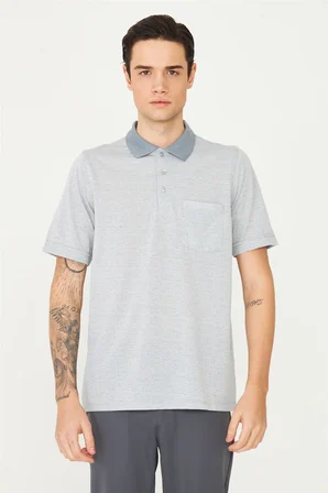 Antrasit Polo Yaka T-Shirt 
