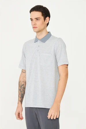 Antrasit Polo Yaka T-Shirt 