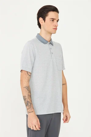 Antrasit Polo Yaka T-Shirt 