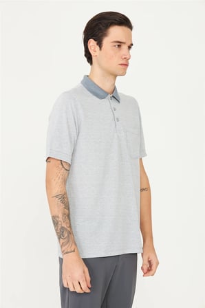 Antrasit Polo Yaka T-Shirt 