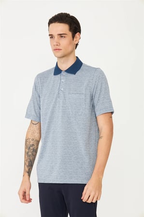 İndigo Polo Yaka T-Shirt 