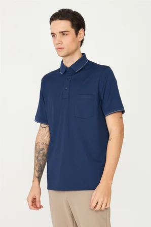 Lacivert Polo Yaka T-Shirt 