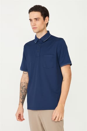 Lacivert Polo Yaka T-Shirt 