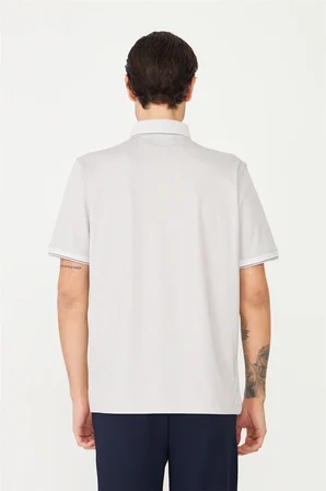 Gri Polo Yaka T-Shirt 