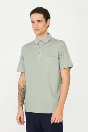 Haki Polo Yaka T-Shirt 