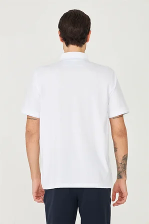 Beyaz Polo Yaka T-Shirt 