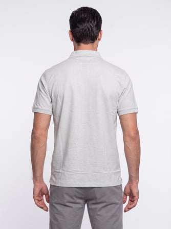 Açık Yeşil Mikro Desenli Regular Fit Erkek Polo Yaka Tişört