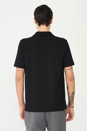 Siyah Gömlek T-Shirt 