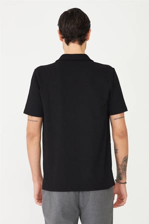 Siyah Gömlek T-Shirt 