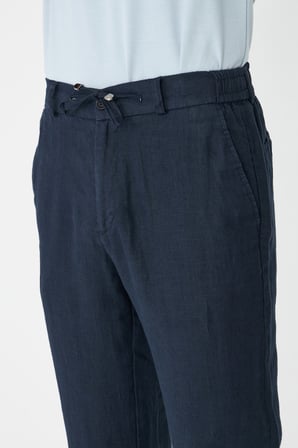 Lacivert Bağcıklı Rahat Kesim Jogger Pantolon