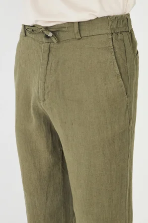 Haki Erkek Bağcıklı Rahat Kesim Jogger Pantolon