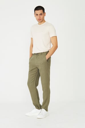 Haki Erkek Bağcıklı Rahat Kesim Jogger Pantolon