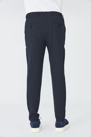 Lacivert İnce Çizgili Jogger Spor Erkek Pantolon