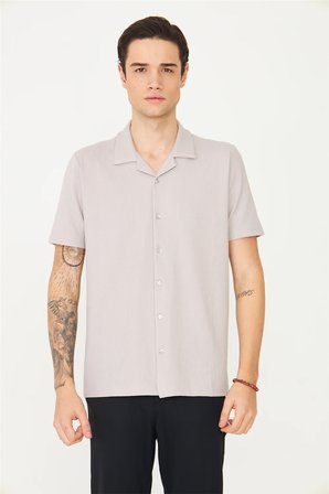 Gri Gömlek T-Shirt 