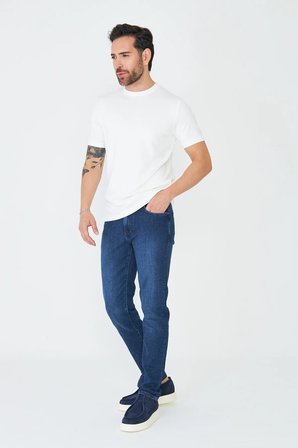 Lacivert Regular Erkek Kot Pantolon