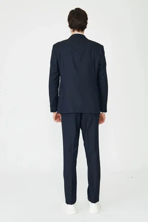 Lacivert Modern Kesim Slim Fit Erkek Takım Elbise