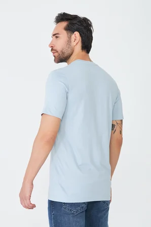 Mavi Sıfır Yaka Basic Erkek Tişört