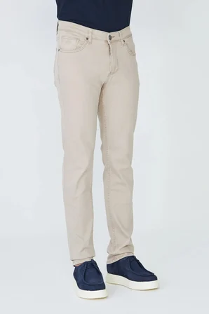 Bej Erkek Gabardin Spor Pantolon