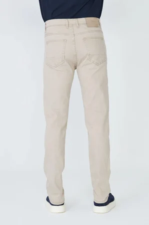 Bej Erkek Gabardin Spor Pantolon