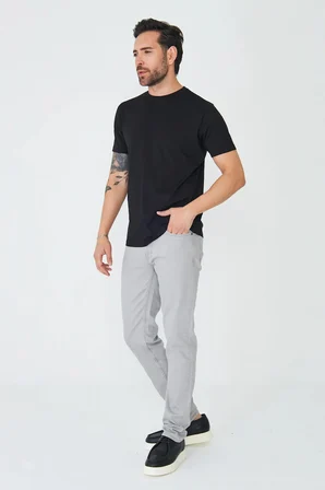 Gri Erkek Gabardin Spor Pantolon
