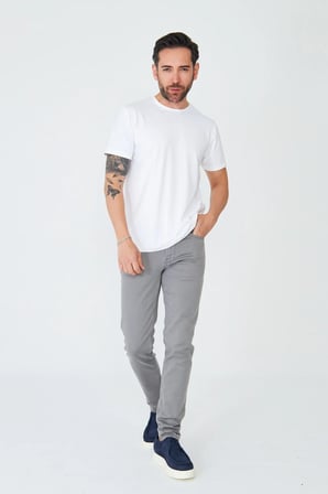 Açık Gri Erkek Günlük Kot Pantolon