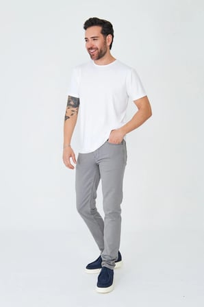 Açık Gri Erkek Günlük Kot Pantolon