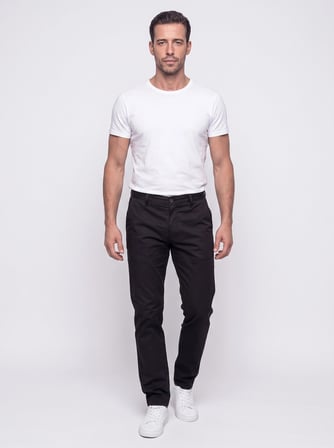 Siyah Dynamic Fit Yandan Lastikli Erkek Jogger Pantolon