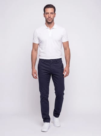 Lacivert Dynamic Fit Yandan Lastikli Erkek Jogger Pantolon