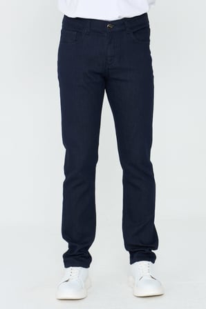Lacivert Dynamic Fit Mikro Desenli Yazlık Kot Pantolon