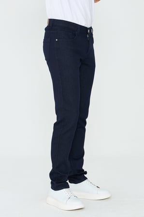 Lacivert Dynamic Fit Mikro Desenli Yazlık Kot Pantolon