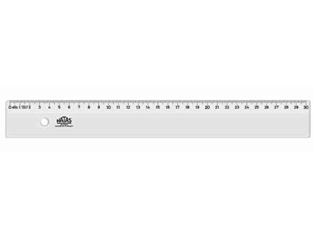 Hatas Plastik Cetvel Ekonomik 30Cm - 4 adet