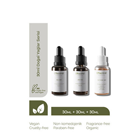 EffectHA 30 ML Doğal Yağlar Serisi Avantajlı Set 