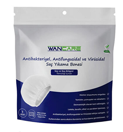 Wancare Antibakteriyel, Antifungusidal ve Virüsidal Saç Yıkama Bonesi